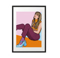 TAYLOR SWIFT Siddende Pop Art Plakat A4, farverigt illustreret print
