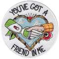YOU'VE GOT A FRIEND IN ME Strygemærke, rum- og cowboydetaljer og teksten YOU'VE GOT A FRIEND IN ME