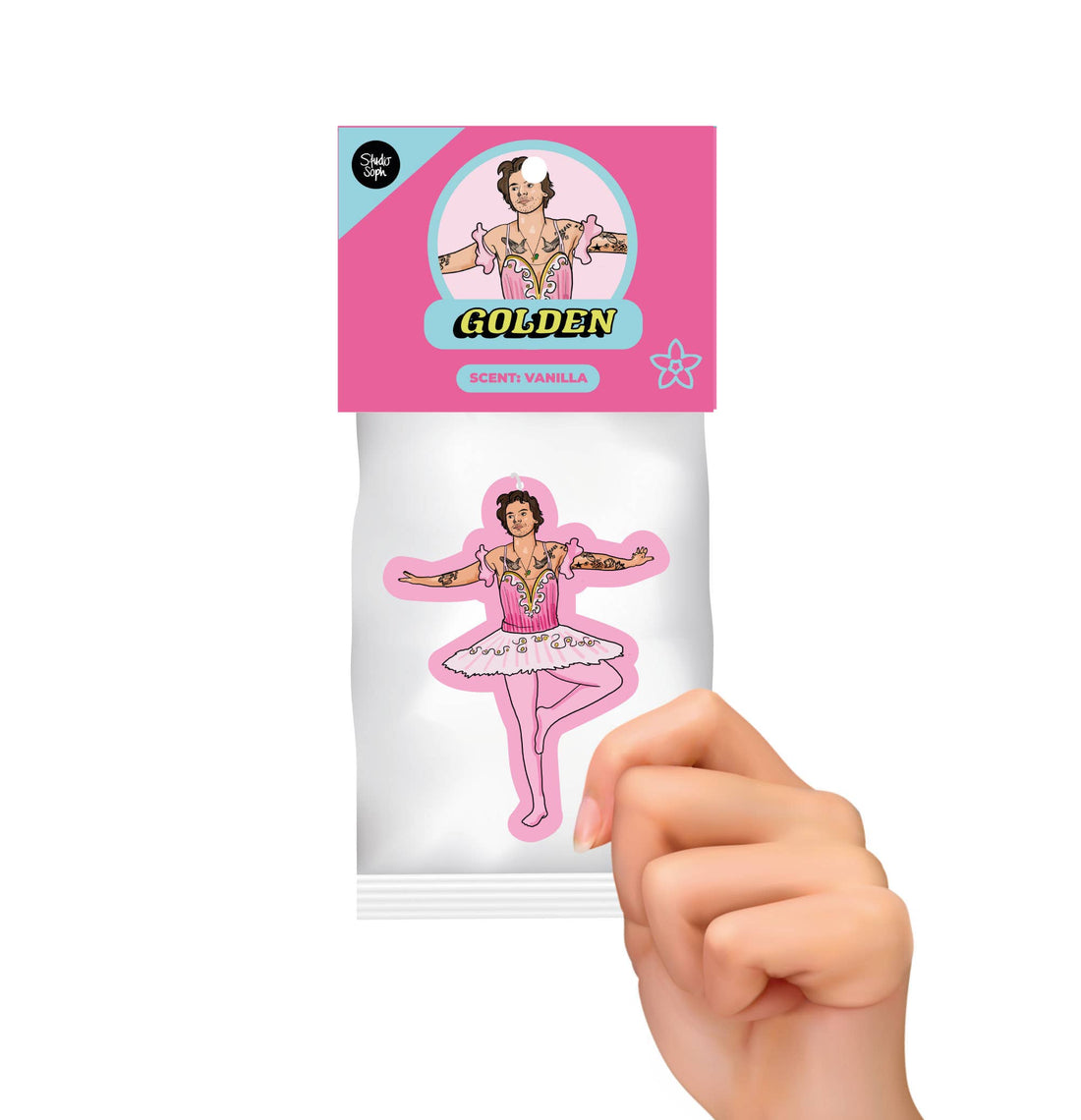 GOLDEN Harry Styles Duftfrisker, duftfrisker med illustreret motiv
