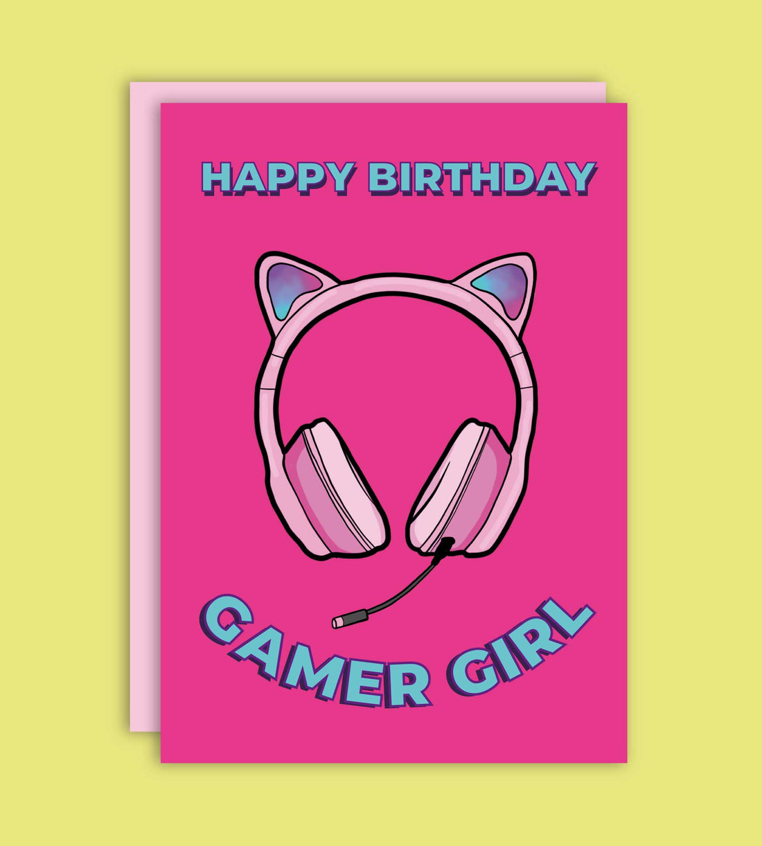 fødselsdagskort gamer girl