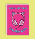 fødselsdagskort gamer girl