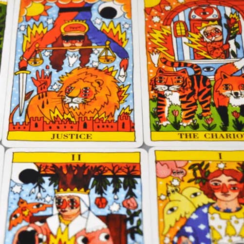 farverige tarot del fuego tarotkort fra ricardo cavolo