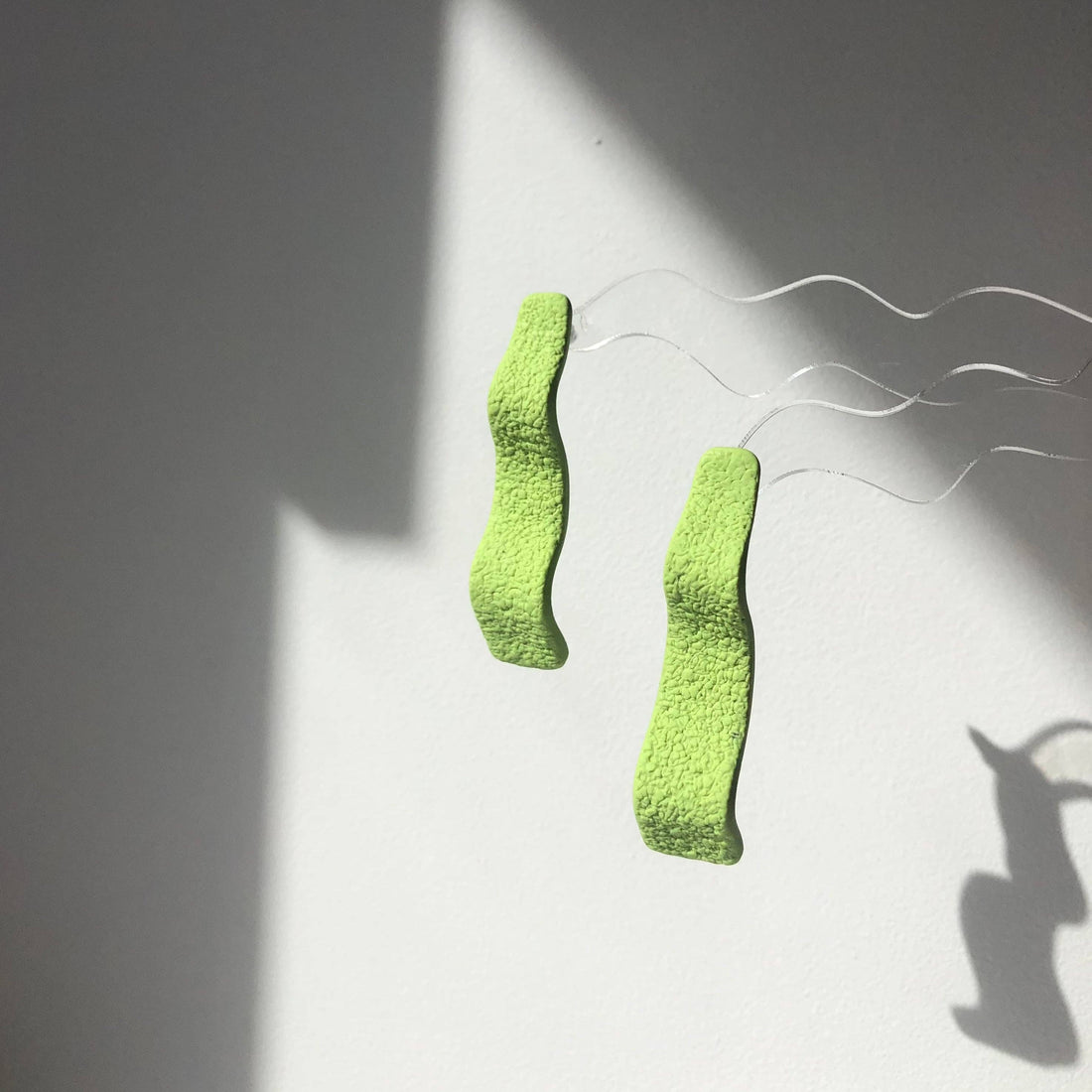 grønne dangle øreringe wasabi