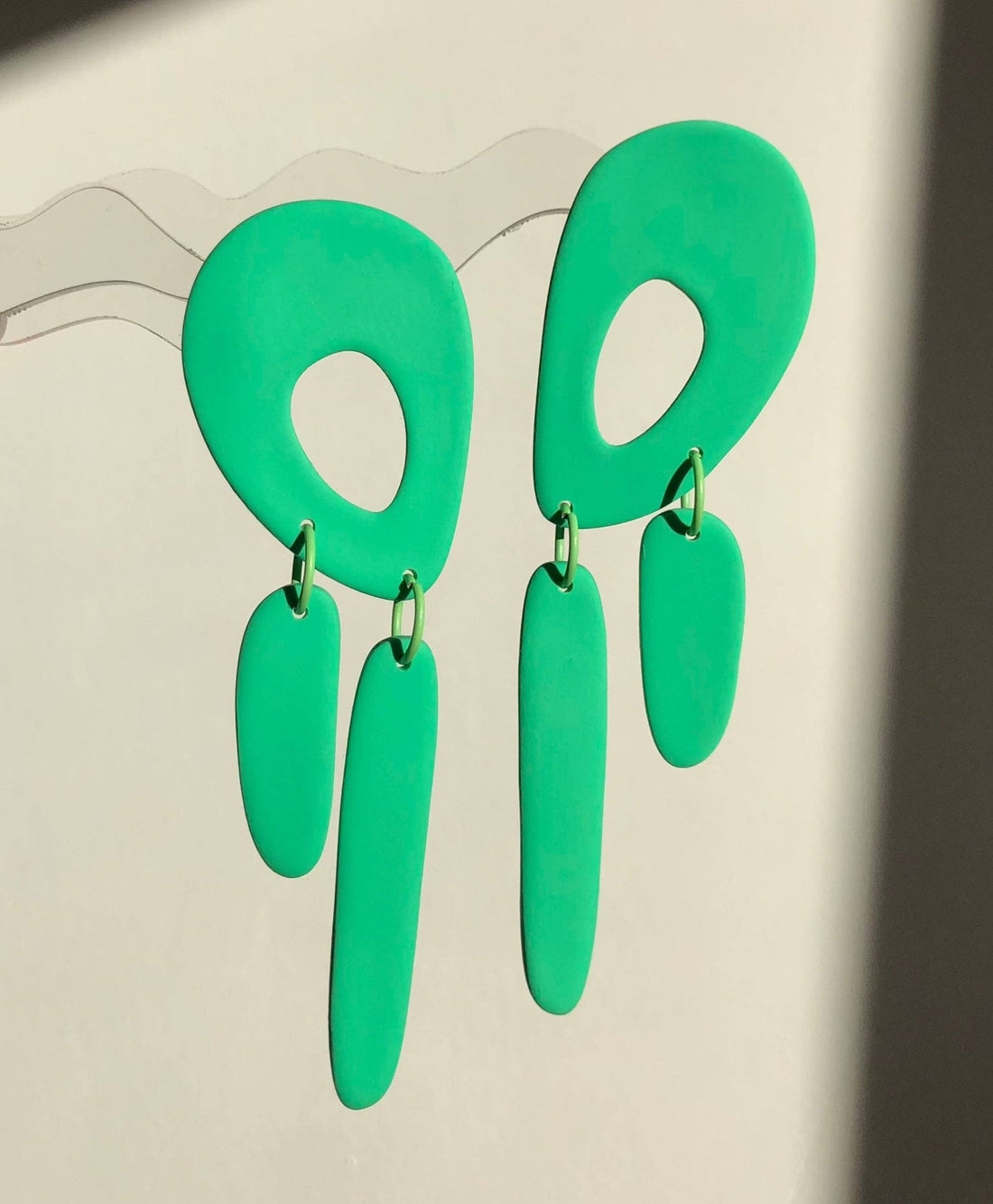 grønne statement øreringe store