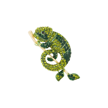 GRØN KAMELEON Broche