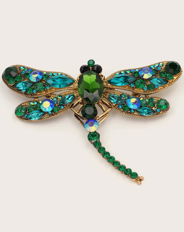 guldsmed broche grøn