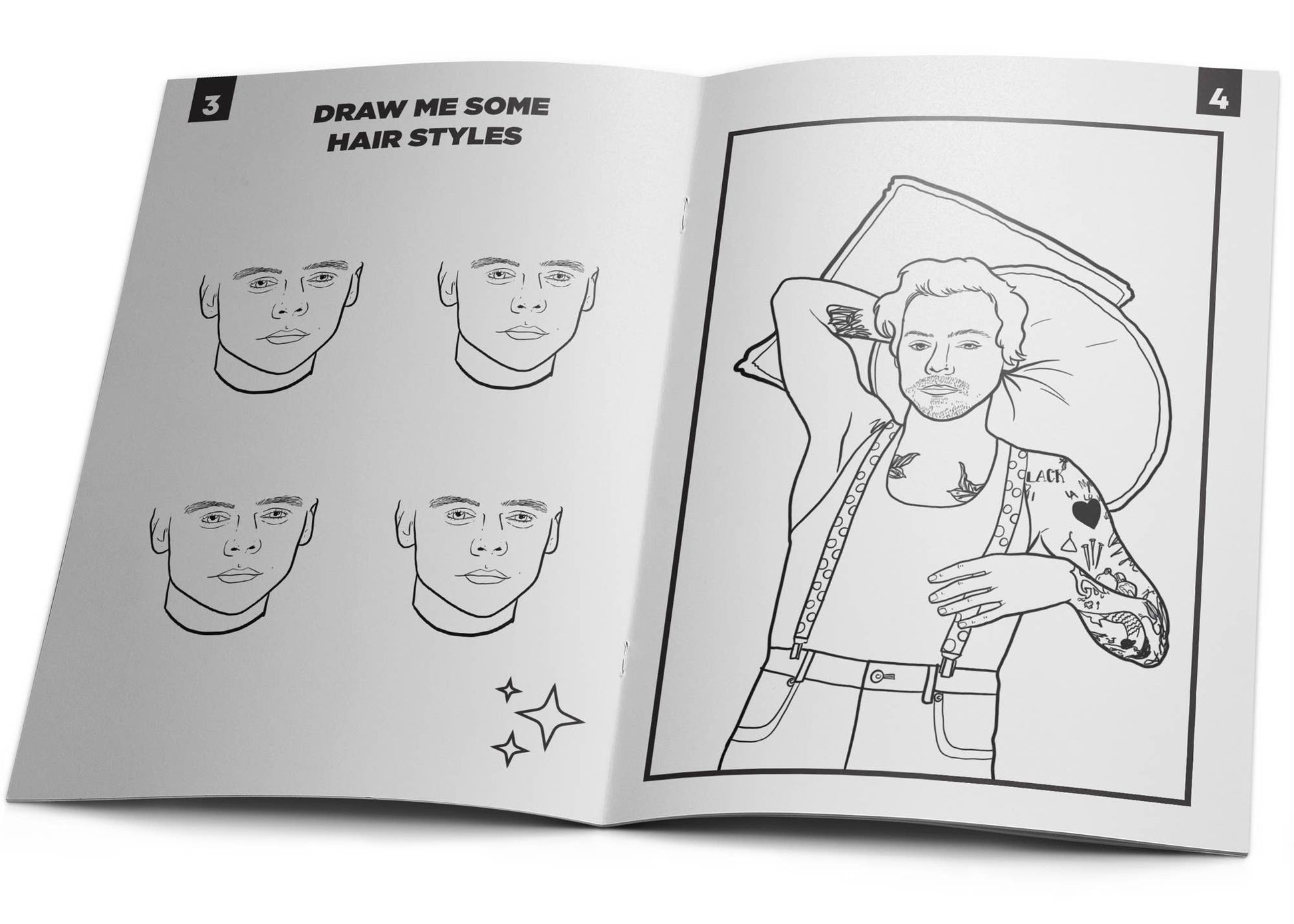 harry styles A5 aktivitetsbog med 28 sider kreativ hygge