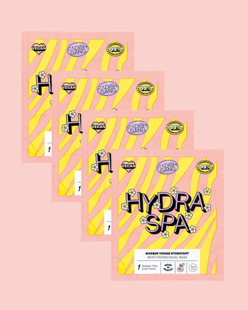 hydra spa 4 stk pakke vegansk ansigtsmaske