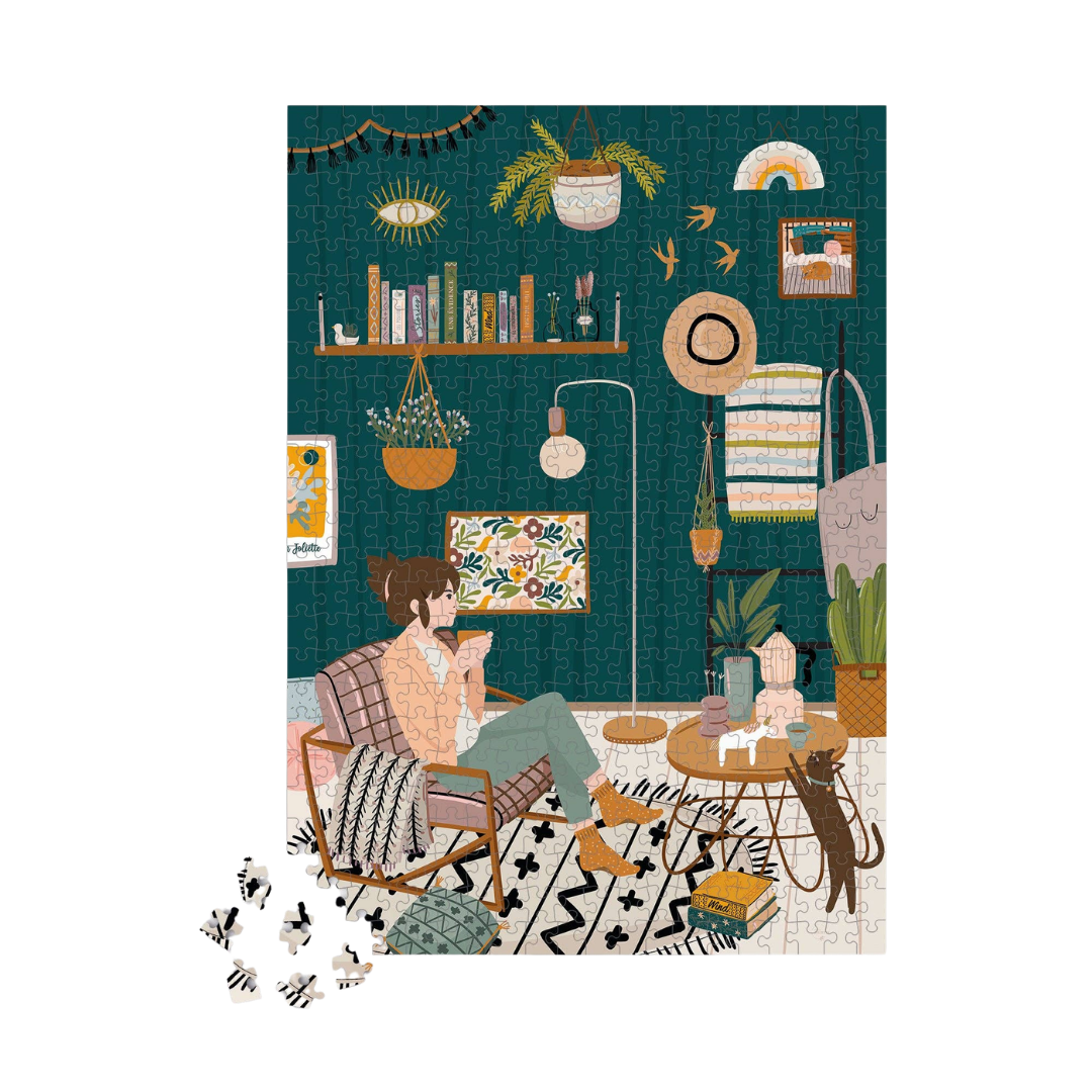 hyggeligt puslespil med 1000 brikker