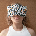Øjenpude til savasana og afslapning i varme orange nuancer