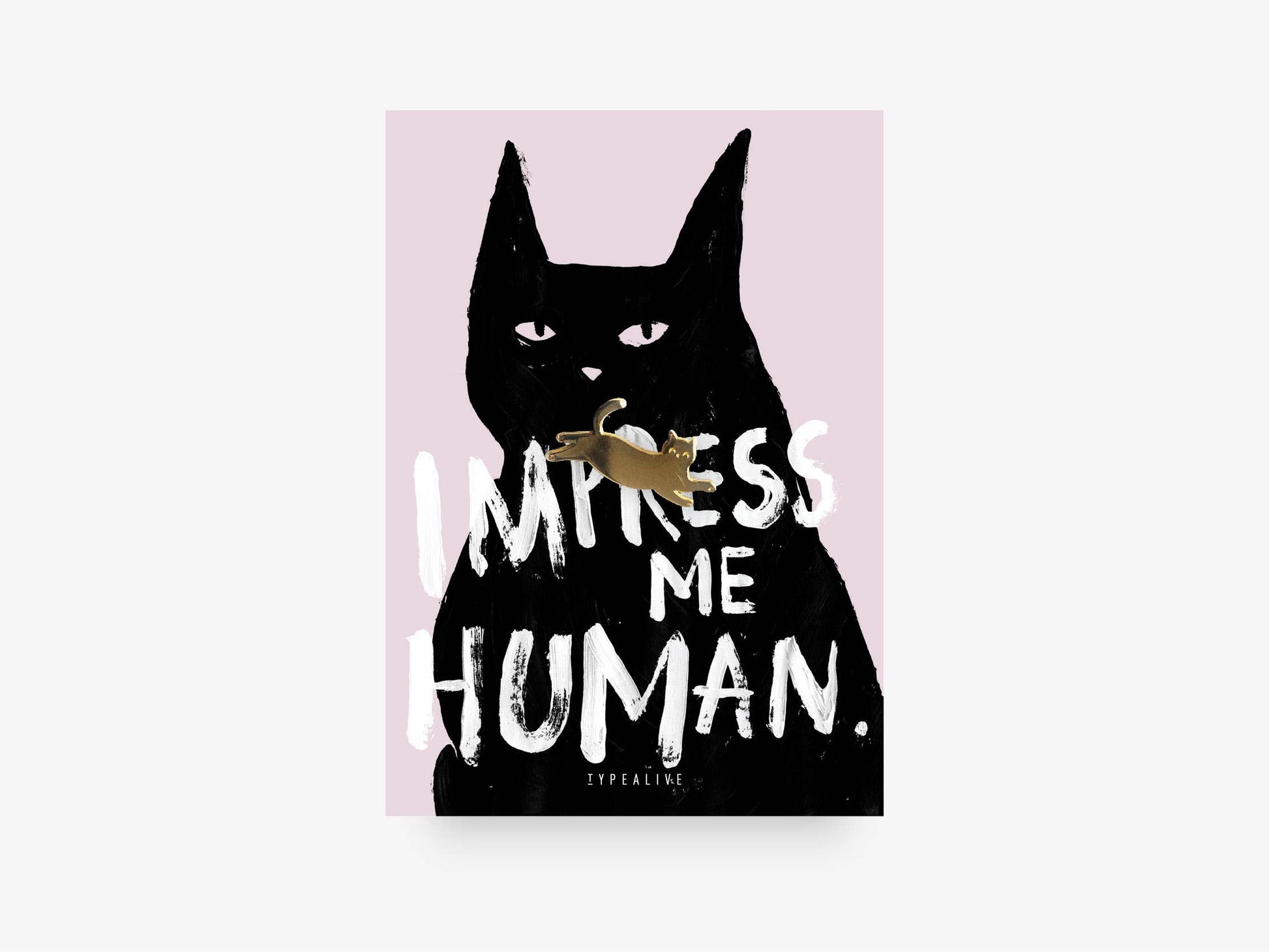 kat pin på denimjakke til katteelsker