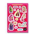 klistermærker med Taylor Swift, Rihanna, Chappell Roan, Lady Gaga, Olivia Rodrigo, Ariana Grande og Sabrina Carpenter