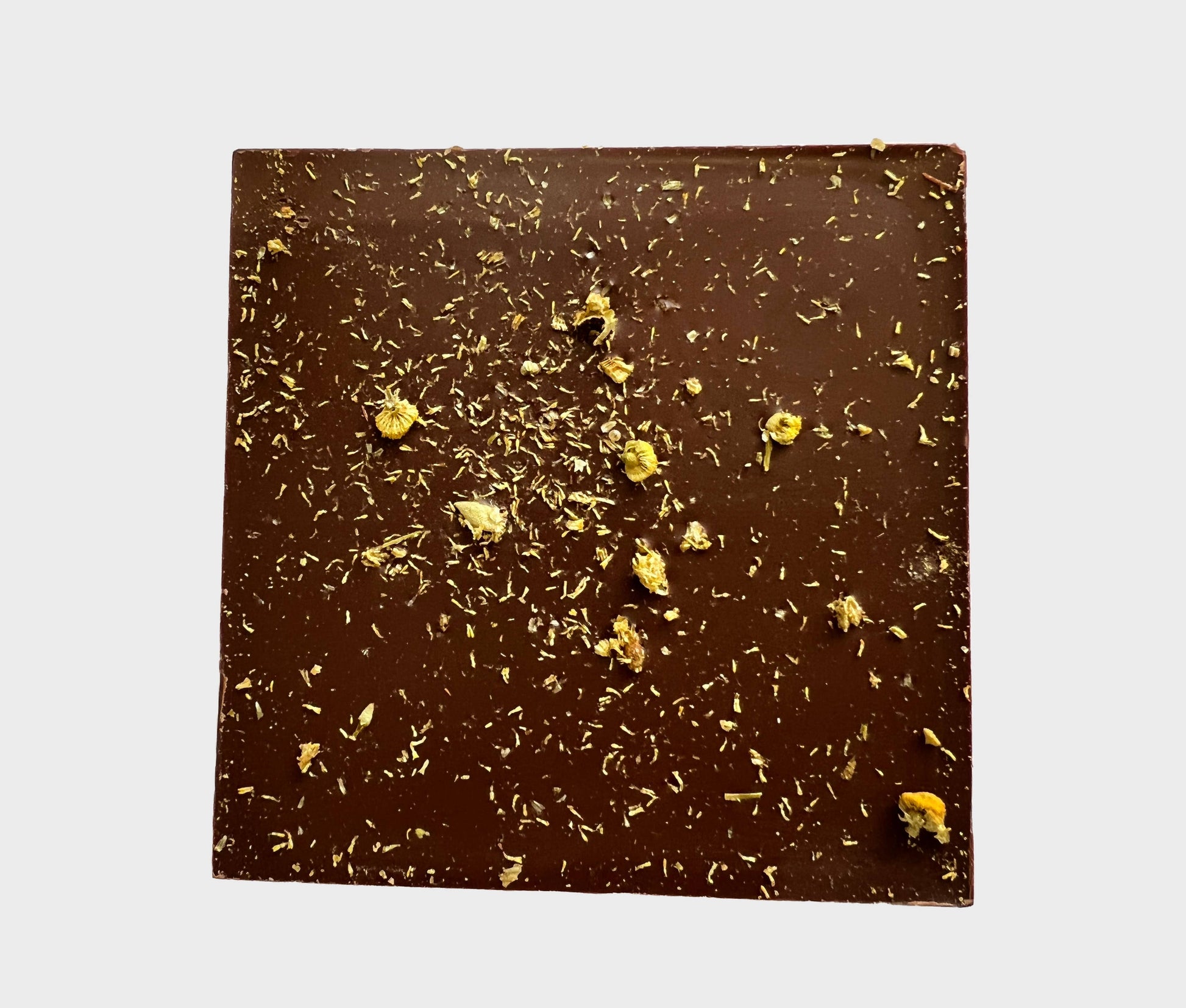 Økologisk Candied Chamomile Vegansk Mørk Chokolade 49%