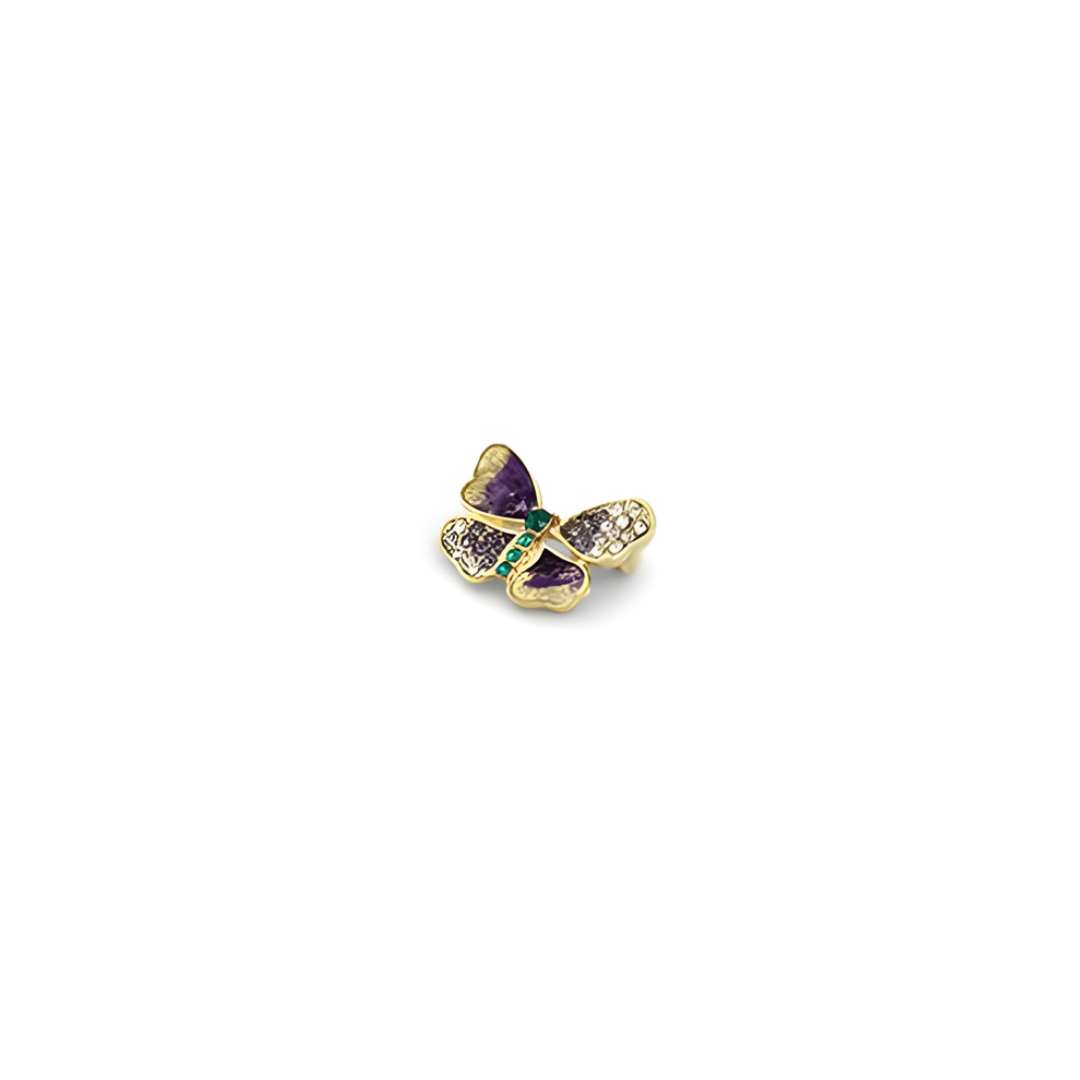 lille glitter sommerfugl broche