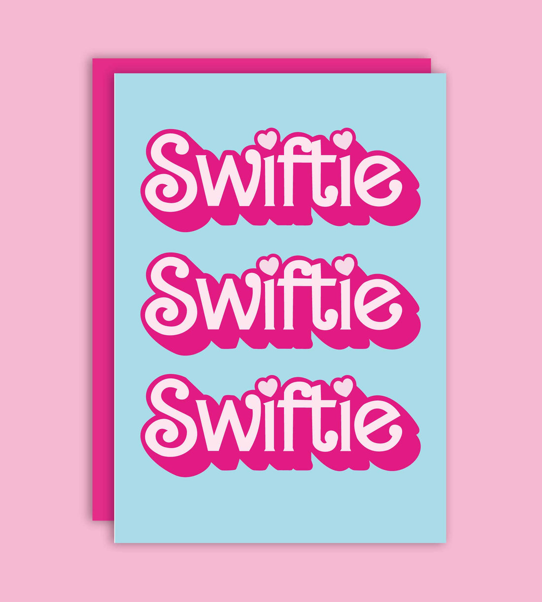 Swiftie lykønskningskort med kuvert