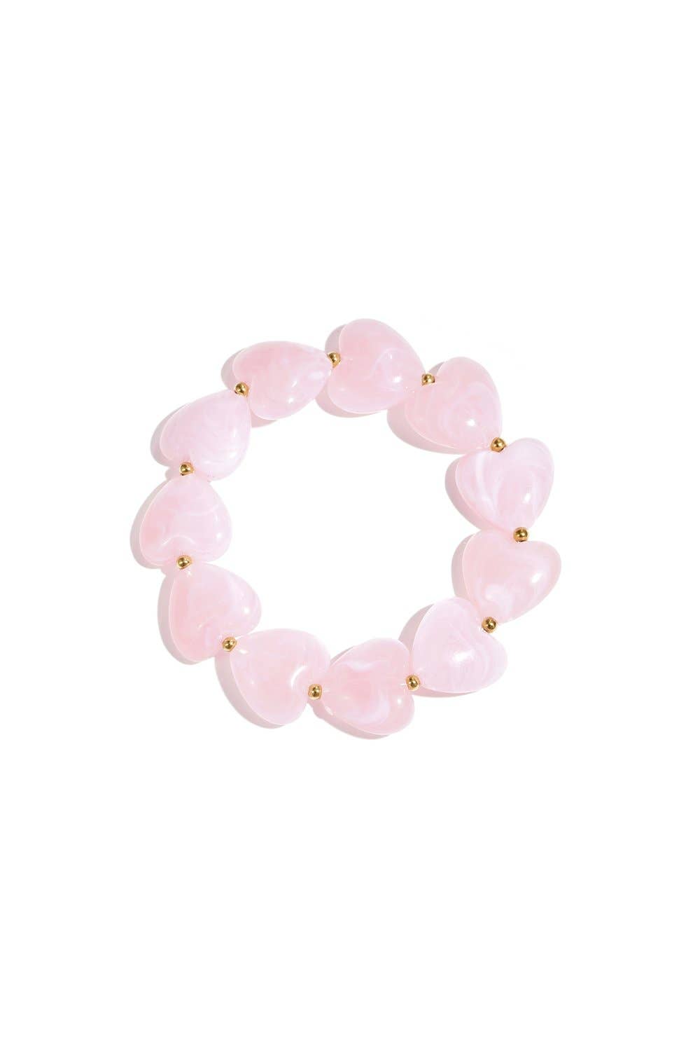 lyserød hjerte armbånd