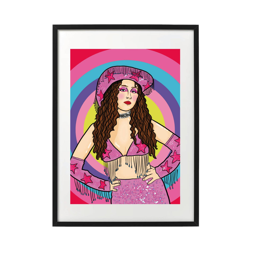 pink art print a4 chappell roan