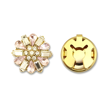 PINK & HVID BLOMST Knappeskjuler