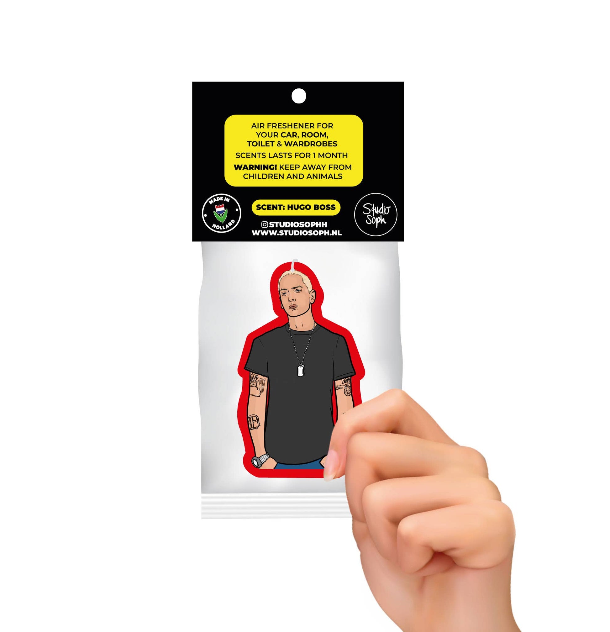 rap duftfrisker i teenageværelse med hip hop plakater