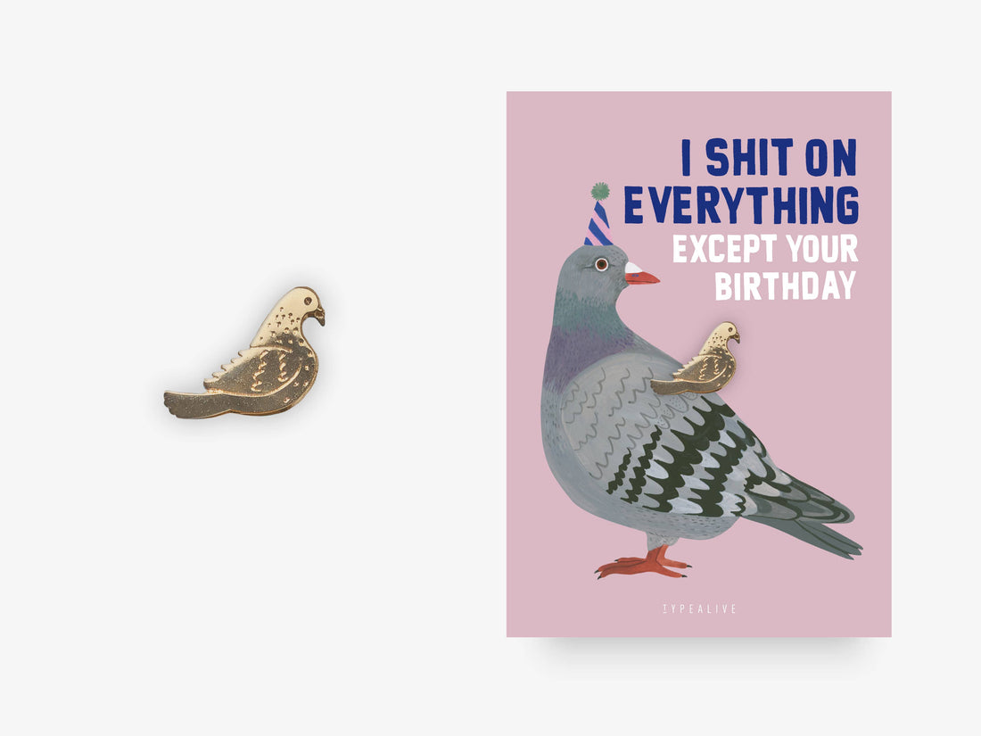 sjov fødselsdag pin gave