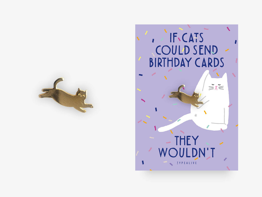 sjov katte pin til fødselsdag