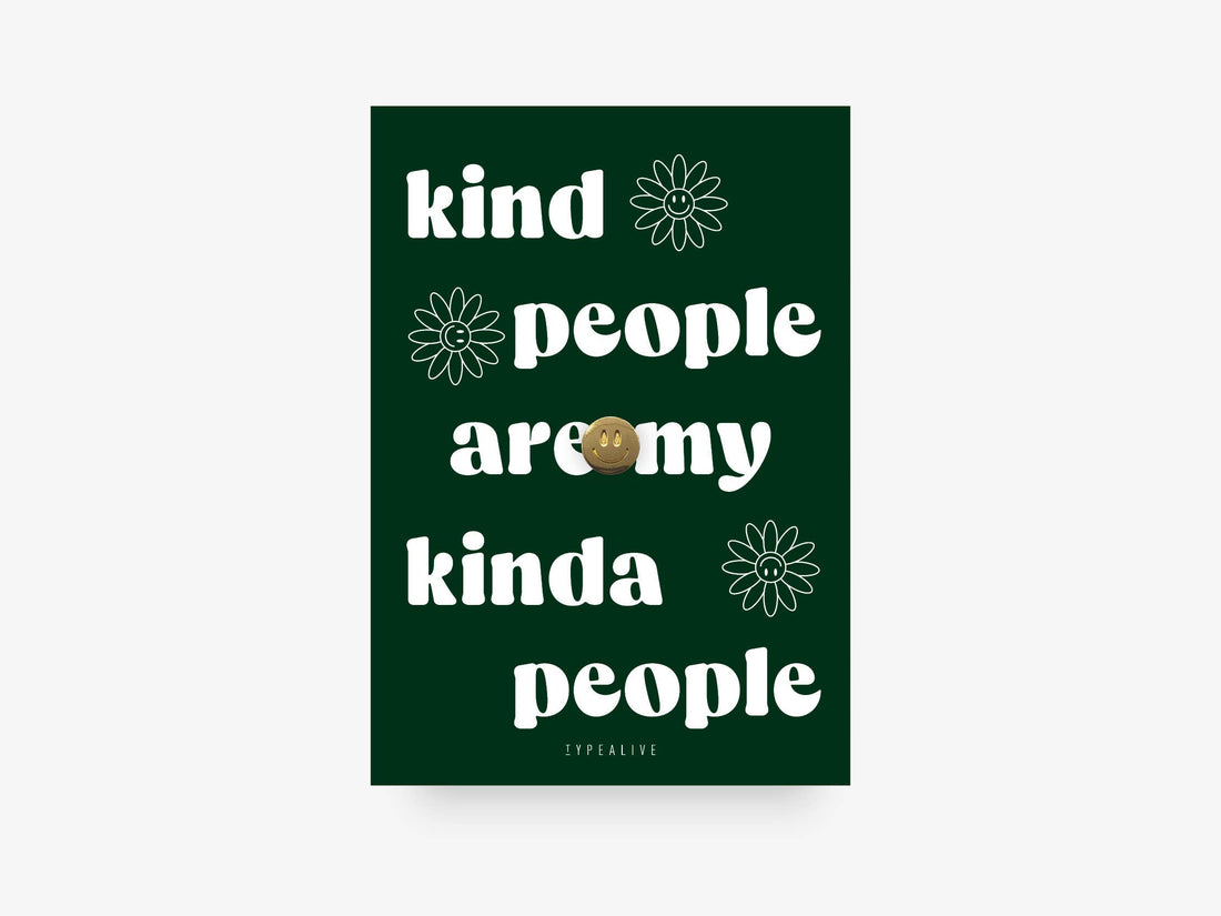 smiley pin kind people gave til veninde