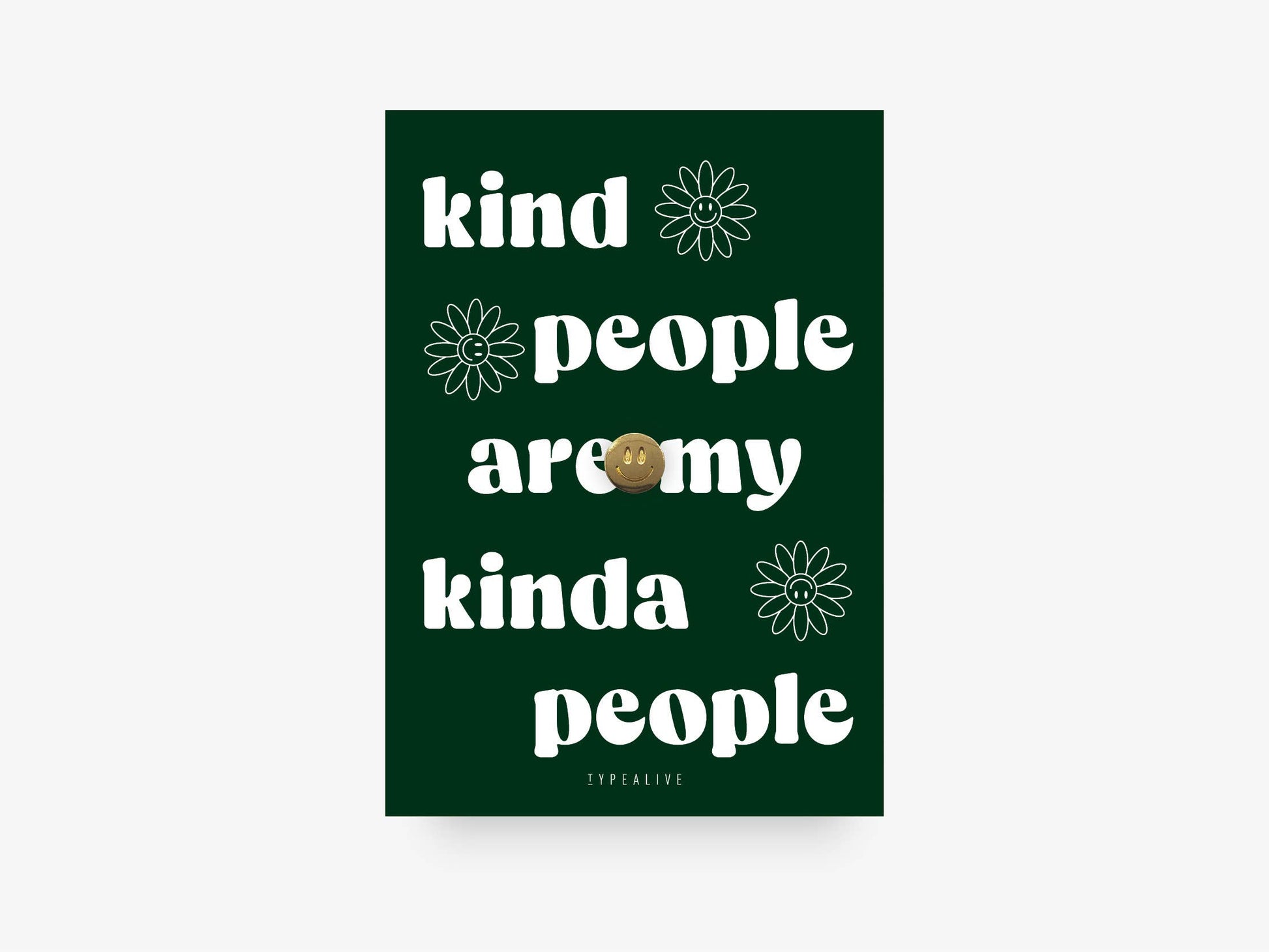 smiley pin kind people gave til veninde