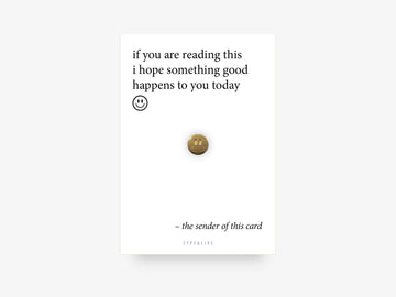 smiley pin positiv tekst