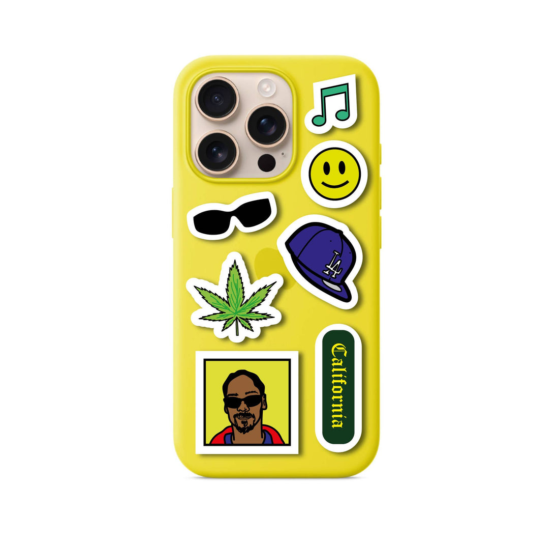 Snoop Fo’Shizzle klistermærkeark A5 med hiphop vibe