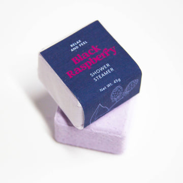 sort hindbær shower steamer