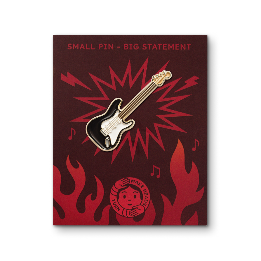 sort og hvid ELEKTRISK GUITAR Pin