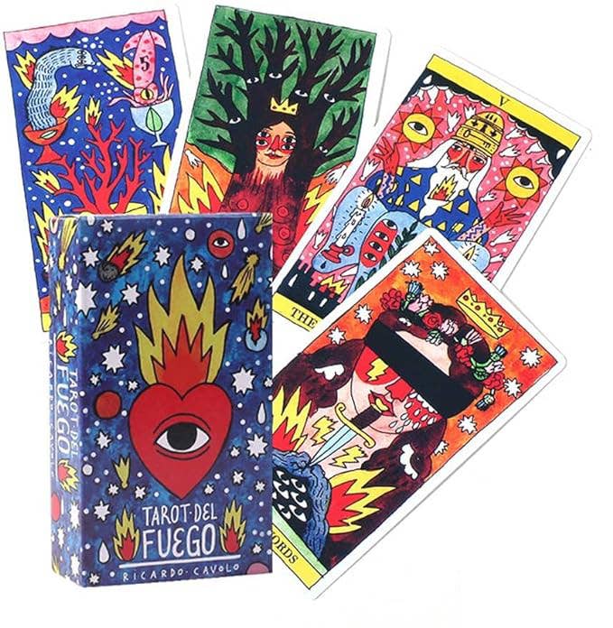 tarot del fuego tarotkort original fournier fra spanien