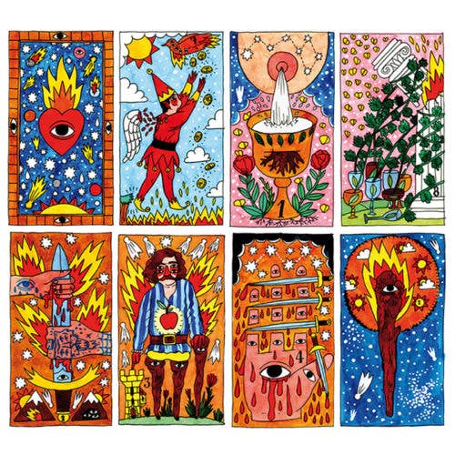 tarot del fuego tarotkort original fournier i flotte farver