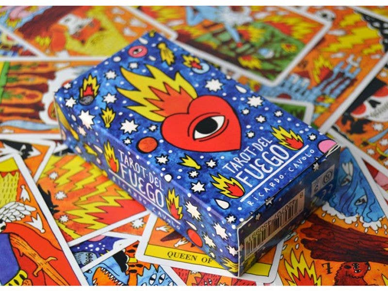 tarot del fuego tarotkort original fournier lavet i spanien